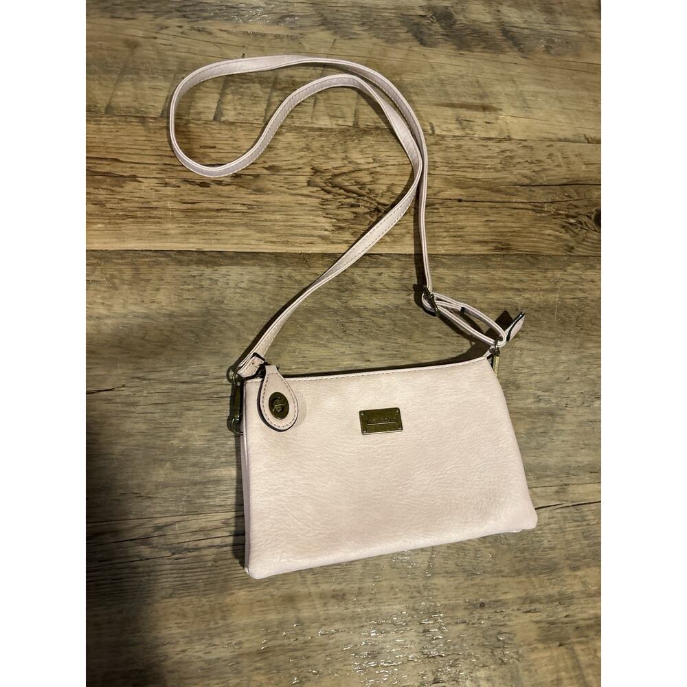 Liz Soto Handbags Crossbody Purse Pink Floral Interior Great Condition